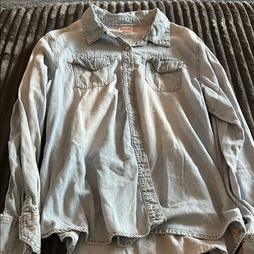 Mossimo Supply Co. Light Blue Button Down Shirt